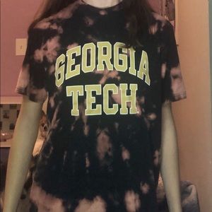 Georgia Tech College Bleached Dyed Tee